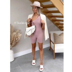 2/$30 ZARA Seamless Playsuit Mauve XS/ S #8711